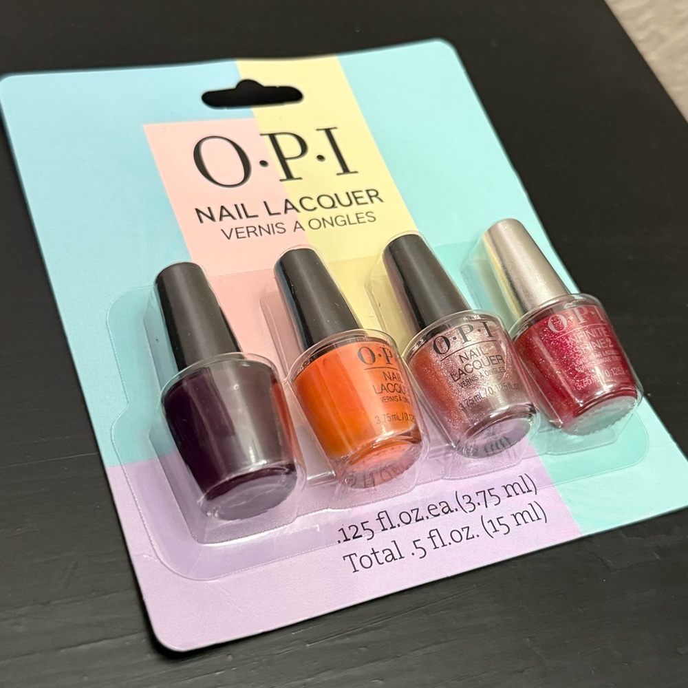 O.P.I 4pk Mini Nail Lacquer Set, NEW - Picture 3 of 8